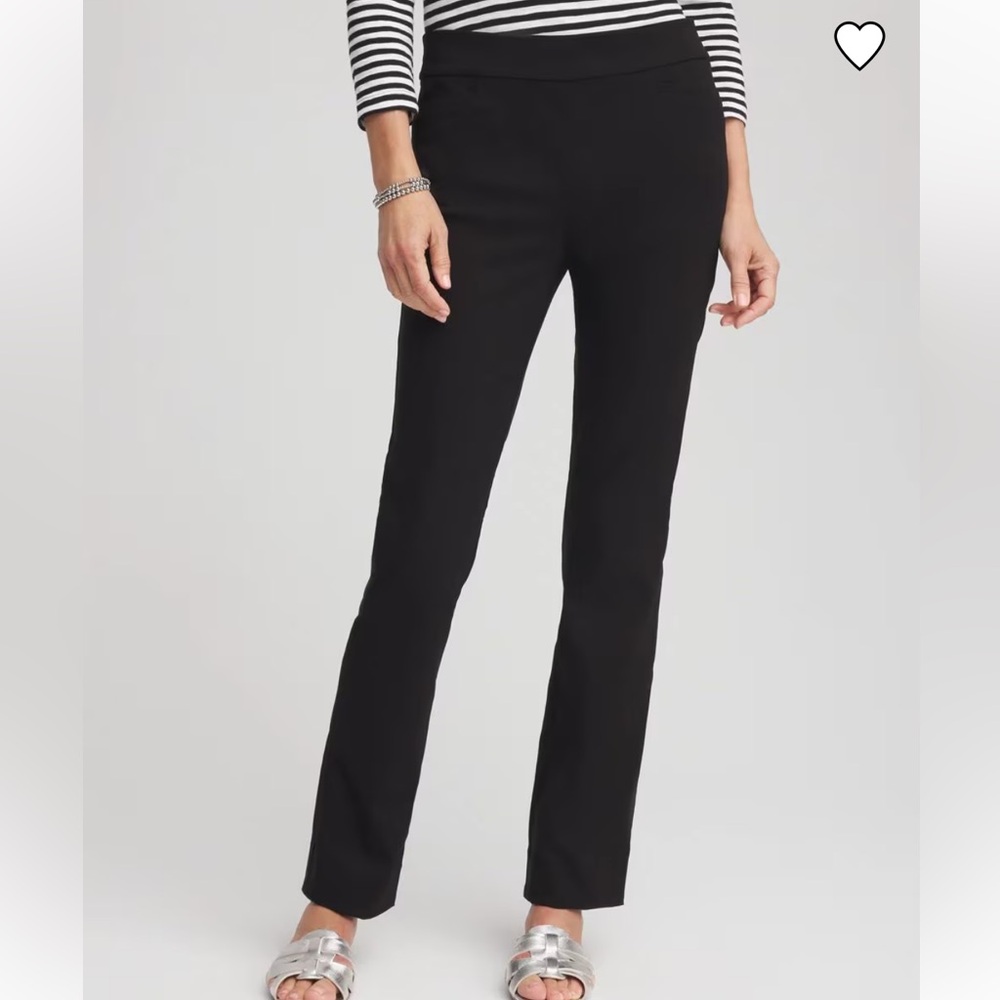 Chico’s black pull on stretch pants - 30 in inseam- size 3